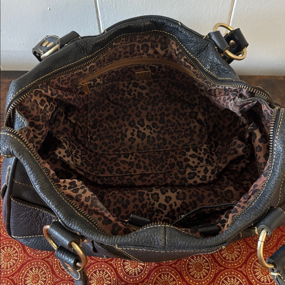 MAX NEW YORK LEATHER TOTE BAG - Picture 4 of 8